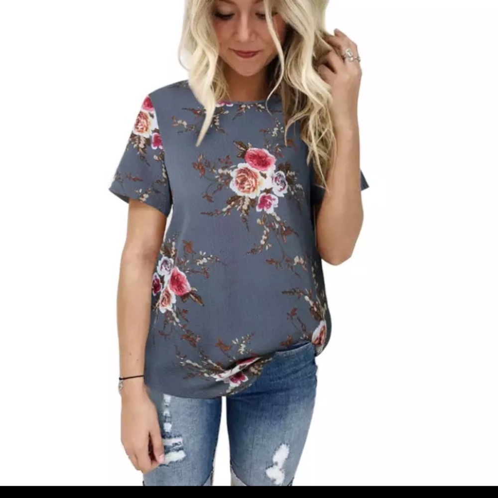 Grey rose 🌹 🥀 Summer Top